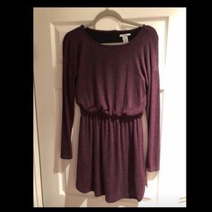 purple knit dress